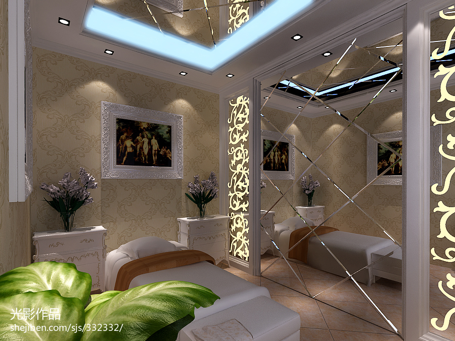 某美容機(jī)構(gòu)_歐式美容院包廂裝飾效果圖 &ndash; 設(shè)計(jì)本裝修效果圖