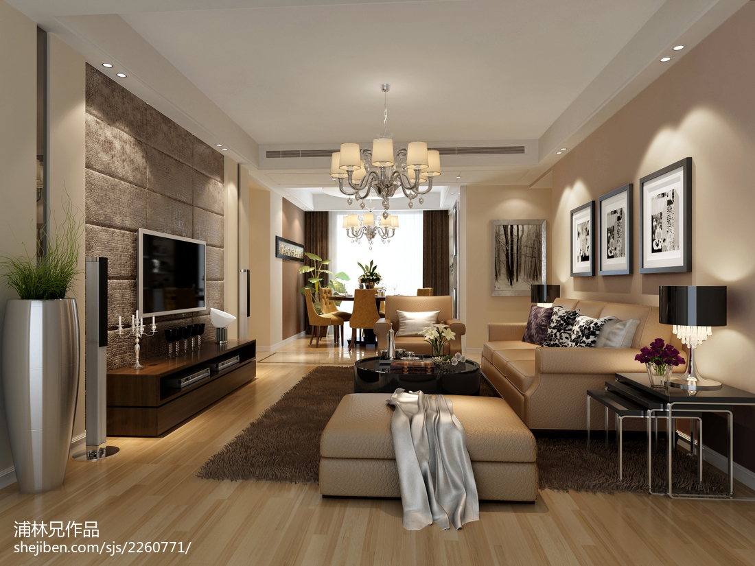 電視背景墻設計圖圖片欣賞 &ndash; 設計本裝修效果圖